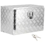 Boîte à outils sous plateau pour camion, coffre de rangement en aluminium strié verrouillable, loquet étanche en T