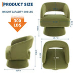 Fauteuil pivotant à 360° - Fauteuil de salon en polaire Teddy, dossier ajouré ergonomique, fauteuil d'appoint pour chambre, bureau, appartement