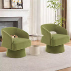Fauteuil pivotant à 360° - Fauteuil de salon en polaire Teddy, dossier ajouré ergonomique, fauteuil d'appoint pour chambre, bureau, appartement
