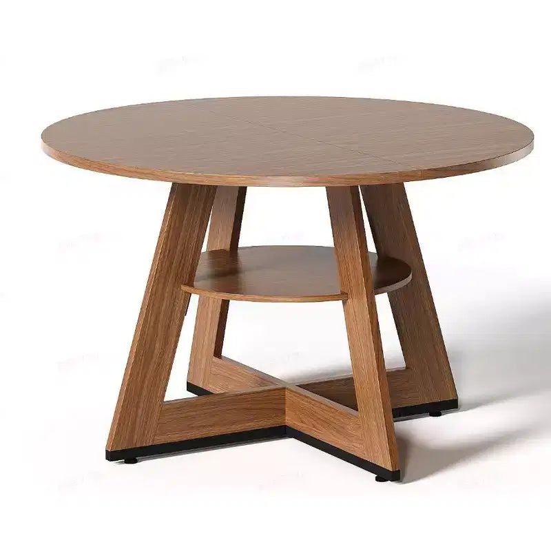 Bestier Table à manger ronde de 47" pour 4 personnes, table de salle à manger circulaire sur pied, table de cuisine et de salle à manger en bois peu encombrante