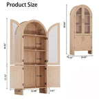 Garde-manger/placard de rangement de cuisine de 152 cm de haut avec arc en bois, 4 grands tiroirs et étagère réglable, meuble polyvalent pour entrée, cuisine, salon