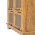 Christopher Knight Home Bradley Armoire de Rangement Moderne de Style Ferme en Bois avec 8 Portes Vitrées