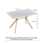 FurnitureR Bureau d'ordinateur moderne avec plateau en MDF et pieds en métal, Table d'étude pour bureau à domicile, Bureau de travail contemporain pour chambre à coucher ou salle d'étude