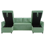 Canapé d'angle convertible Whisen Modern Fabric 107 avec grand espace de rangement et ports USB