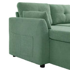 Canapé d'angle convertible Whisen Modern Fabric 107 avec grand espace de rangement et ports USB