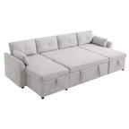Canapé d'angle convertible Whisen Modern Fabric 107 avec grand espace de rangement et ports USB