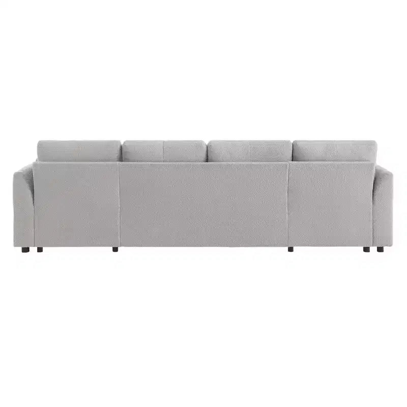 Canapé d'angle convertible Whisen Modern Fabric 107 avec grand espace de rangement et ports USB