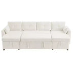 Canapé d'angle convertible Whisen Modern Fabric 107 avec grand espace de rangement et ports USB