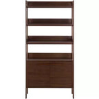 Donna 5 Shelf Bookshelf - Walnut - SEI