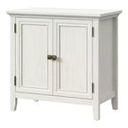 Buffet de cuisine avec portes, étagères réglables, blanc