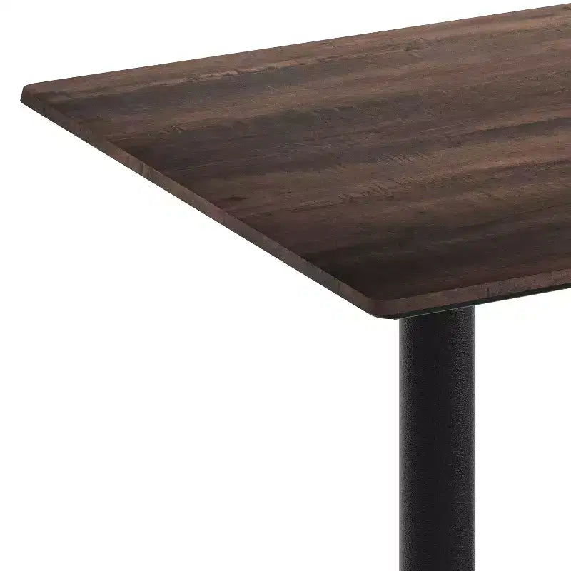 Plateau de table Flash Furniture Acadia avec technologie HPL TopGuard et base hauteur bar