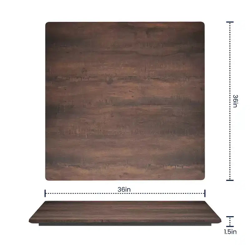 Plateau de table Flash Furniture Acadia TopGuard HPL, bord sans couture, résistant aux rayures et aux taches, qualité commerciale