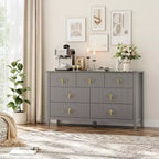 Buffet moderne blanc de 140 cm avec portes vitrées et rangement, Table d'entrée en bois robuste, Organisateur de cuisine multifonctionnel pour chambre à coucher et salon