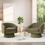 Fauteuil pivotant à 360° pour la lecture avec rangement caché, fauteuil de salon rotatif en tissu chenille pour le salon, la chambre et le bureau à domicile