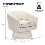 Fauteuil pivotant à 360° pour la lecture avec rangement caché, fauteuil de salon rotatif en tissu chenille pour le salon, la chambre et le bureau à domicile