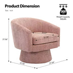 Fauteuil pivotant à 360° pour la lecture avec rangement caché, fauteuil de salon rotatif en tissu chenille pour le salon, la chambre et le bureau à domicile