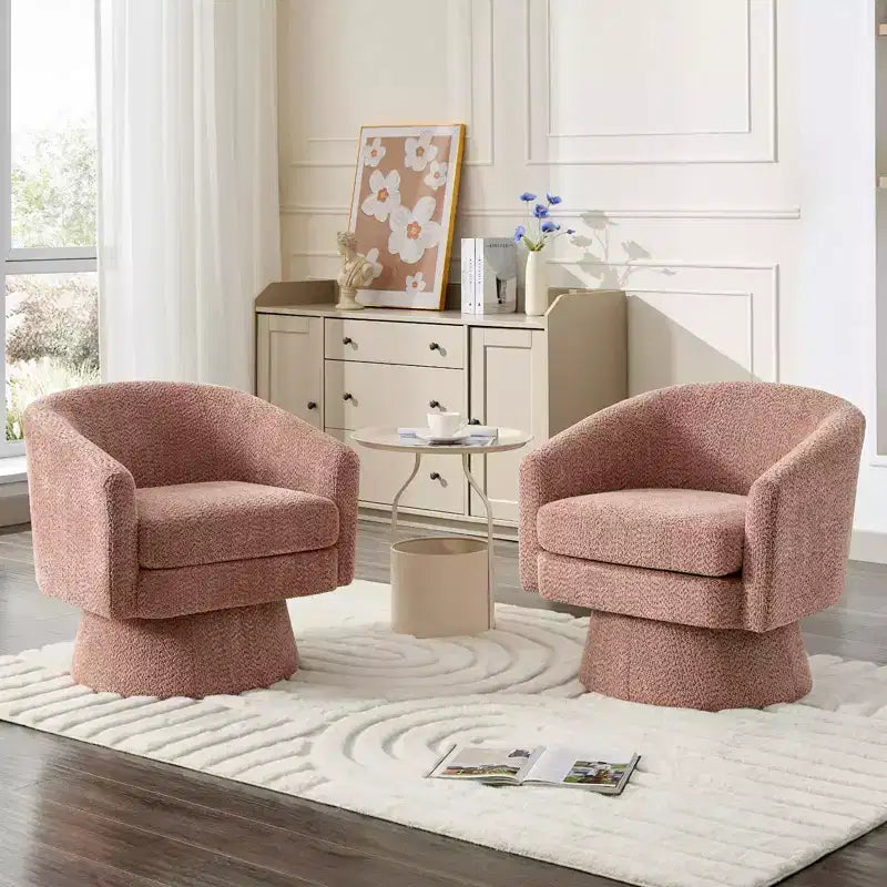 Fauteuil pivotant à 360° pour la lecture avec rangement caché, fauteuil de salon rotatif en tissu chenille pour le salon, la chambre et le bureau à domicile