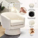 Fauteuil pivotant à 360° pour la lecture avec rangement caché, fauteuil de salon rotatif en tissu chenille pour le salon, la chambre et le bureau à domicile