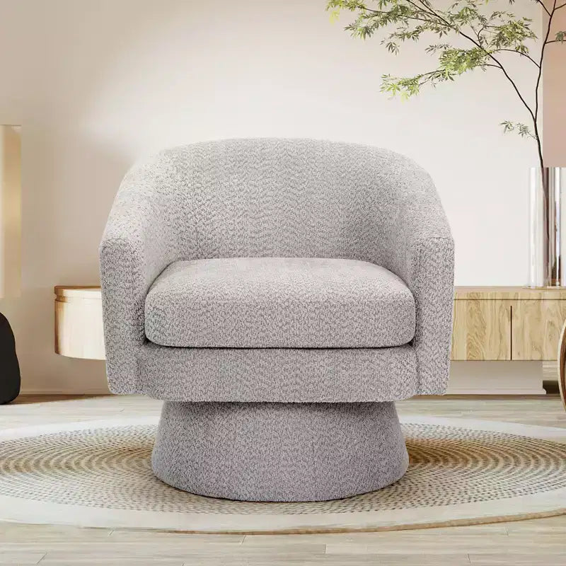 Fauteuil pivotant à 360° pour la lecture avec rangement caché, fauteuil de salon rotatif en tissu chenille pour le salon, la chambre et le bureau à domicile