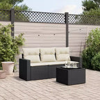 vidaXL Salon de jardin noir en résine tressée Grand salon de jardin modulable
