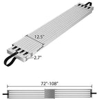Planche télescopique en aluminium, capacité 200 kg, plateforme extensible réglable antidérapante et sangles de sécurité, accessoire d'échelle d'échafaudage léger