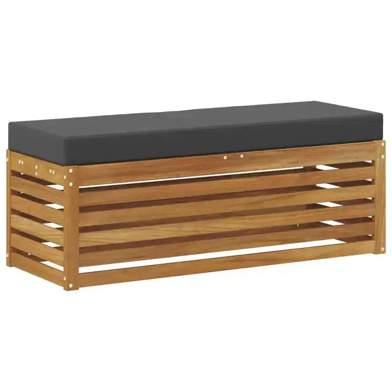 vidaXL Banc tabouret Naturel et anthracite 115 x 43 x 37 cm