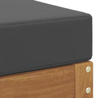 vidaXL Banc tabouret Naturel et anthracite 115 x 43 x 37 cm