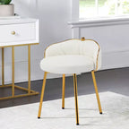 Chaise de coiffeuse mignonne Furniliving avec pieds dorés