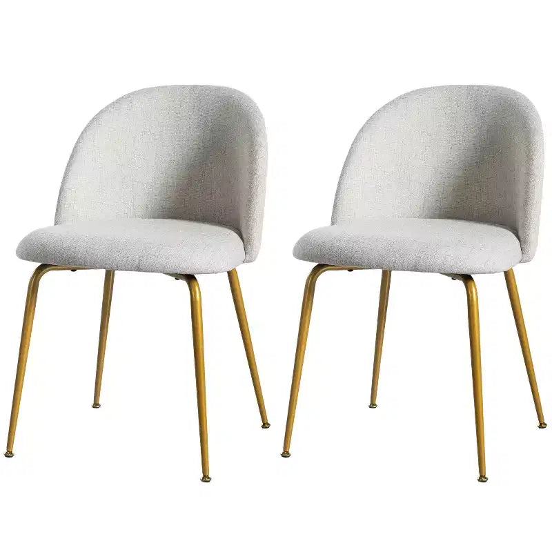 Chaise d'appoint Eileen 30 H rembourrée blanche