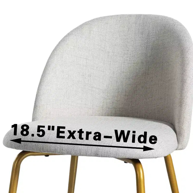 Chaise d'appoint Eileen 30 H rembourrée blanche