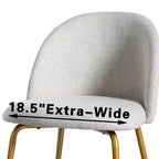 Chaise d'appoint Eileen 30 H rembourrée blanche