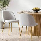 Chaise d'appoint Eileen 30 H rembourrée blanche