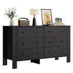 Commode en bois à 6 tiroirs pour chambre à coucher, Grand organiseur de rangement moderne pour salon, entrée, couloir