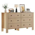 Commode en bois à 6 tiroirs pour chambre à coucher, Grand organiseur de rangement moderne pour salon, entrée, couloir
