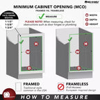 Organisateur de rangement coulissant Rev-A-Shelf 5 pour armoires de cuisine murales, étagères réglables coulissantes pour épices ou conserves, bois et chrome, 448-WC-5C