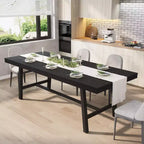Table à manger industrielle extensible de 160 à 210 cm. Table de cuisine rectangulaire extensible pour 6-8 personnes. Cadre en métal pour salle à manger.