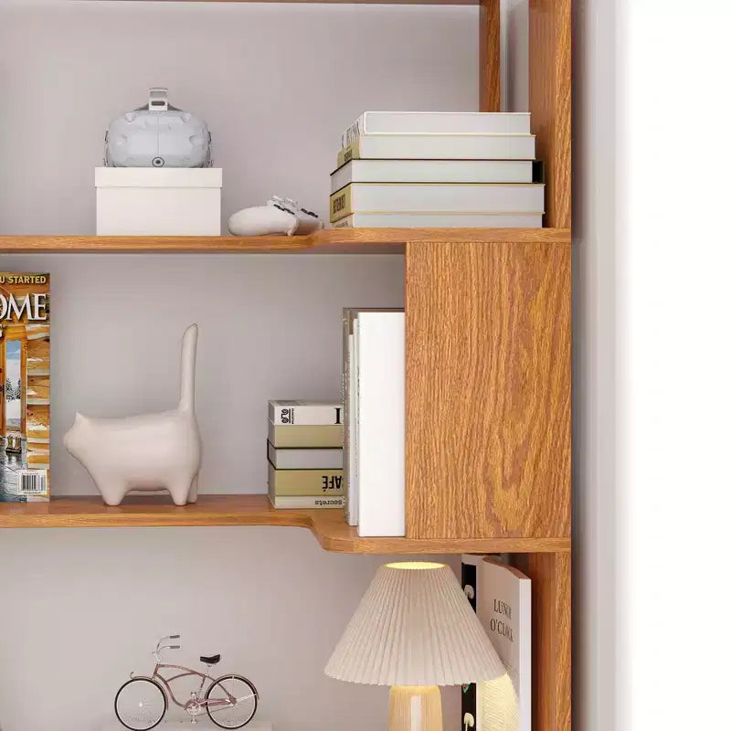 GDFStudio Tabbie 64H Bibliothèque d'angle autoportante à 5 étagères en forme de L
