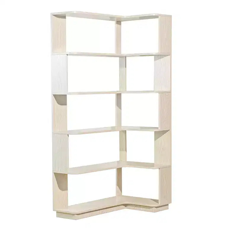 GDFStudio Tabbie 64H Bibliothèque d'angle autoportante à 5 étagères en forme de L