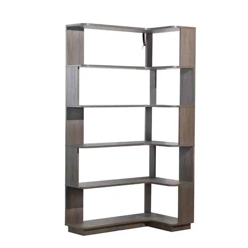 GDFStudio Tabbie 64H Bibliothèque d'angle autoportante à 5 étagères en forme de L