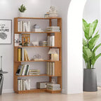 GDFStudio Tabbie 64H Bibliothèque d'angle autoportante à 5 étagères en forme de L