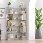 GDFStudio Tabbie 64H Bibliothèque d'angle autoportante à 5 étagères en forme de L