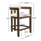 Christopher Knight Home Heini, ensemble de salle à manger moderne 5 pièces en bois avec table à pied central et pieds en bois d'hévéa