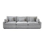 Canapé sectionnel modulaire en lin, 3 places, noir/gris/blanc/kaki