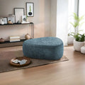 Pouf rembourré triangulaire arrondi – Repose-pieds en tissu, siège unique (bleu / gris / vert / sable clair / gris clair)
