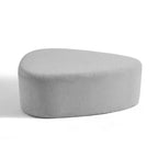 Pouf rembourré triangulaire arrondi – Repose-pieds en tissu, siège unique (bleu / gris / vert / sable clair / gris clair)