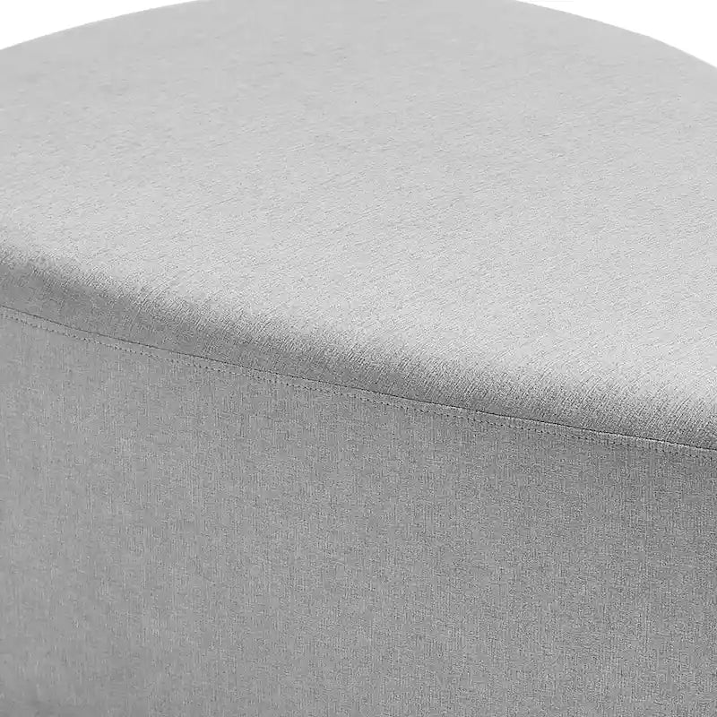 Pouf rembourré triangulaire arrondi – Repose-pieds en tissu, siège unique (bleu / gris / vert / sable clair / gris clair)