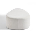 Pouf rembourré triangulaire arrondi – Repose-pieds en tissu, siège unique (bleu / gris / vert / sable clair / gris clair)