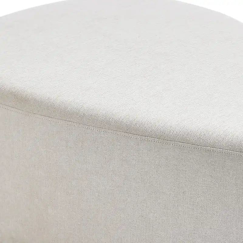 Pouf rembourré triangulaire arrondi – Repose-pieds en tissu, siège unique (bleu / gris / vert / sable clair / gris clair)