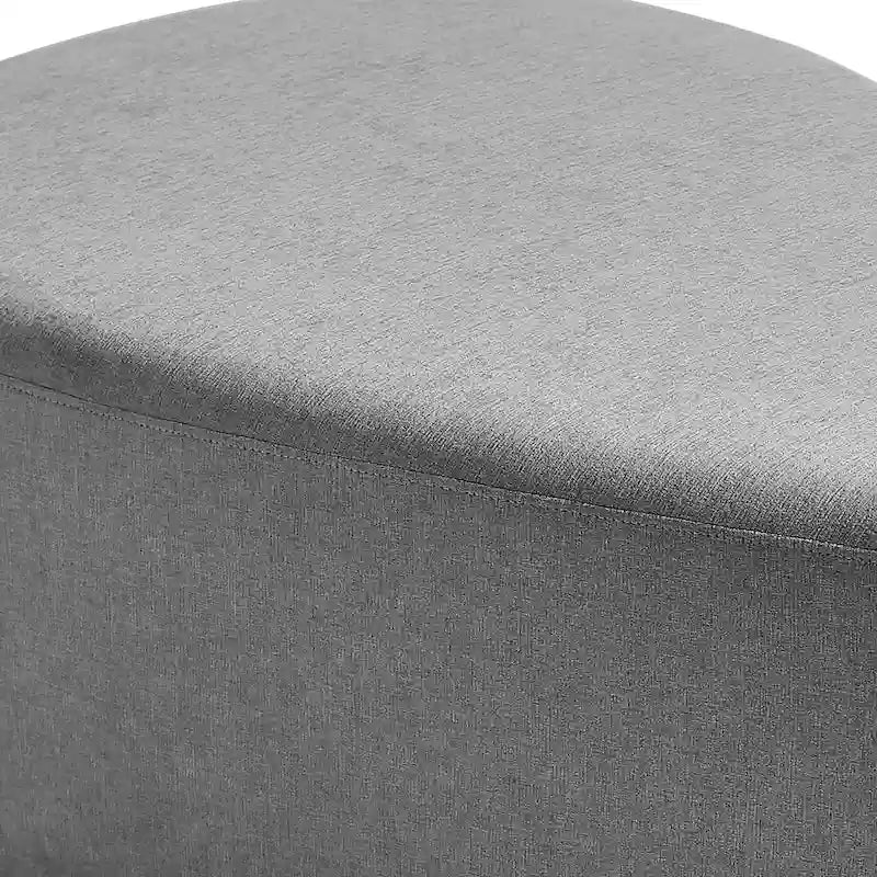 Pouf rembourré triangulaire arrondi – Repose-pieds en tissu, siège unique (bleu / gris / vert / sable clair / gris clair)