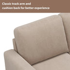 Canapé sectionnel d'angle gris avec pouf de rangement, 6 places